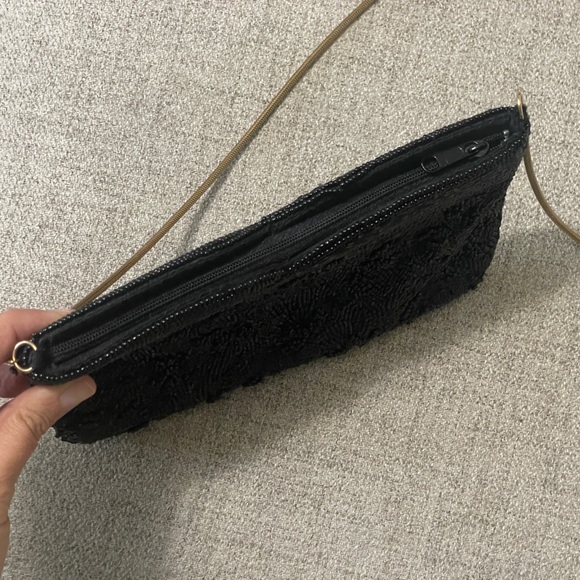 VINTAGE ANDRE CELLINI Black Beaded Shoulder Bag - Picture 6 of 7